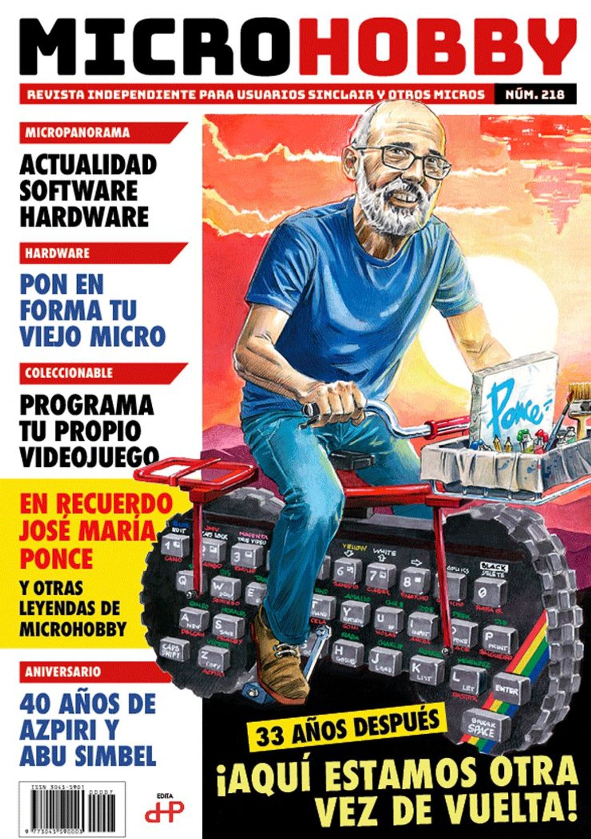 La portada de Microhobby 218