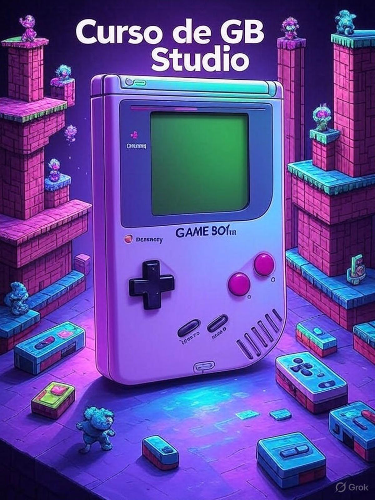 Portada de revista de videojuegos con el curso de GB Studio