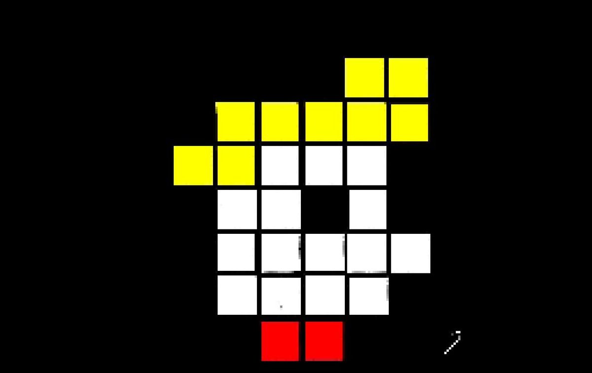 La cabeza de Manic Miner con pixeles gordos