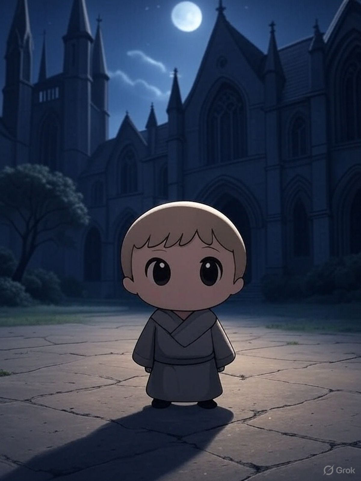 El protagonista de la abadia del crimen en una de sus excursiones nocturnas