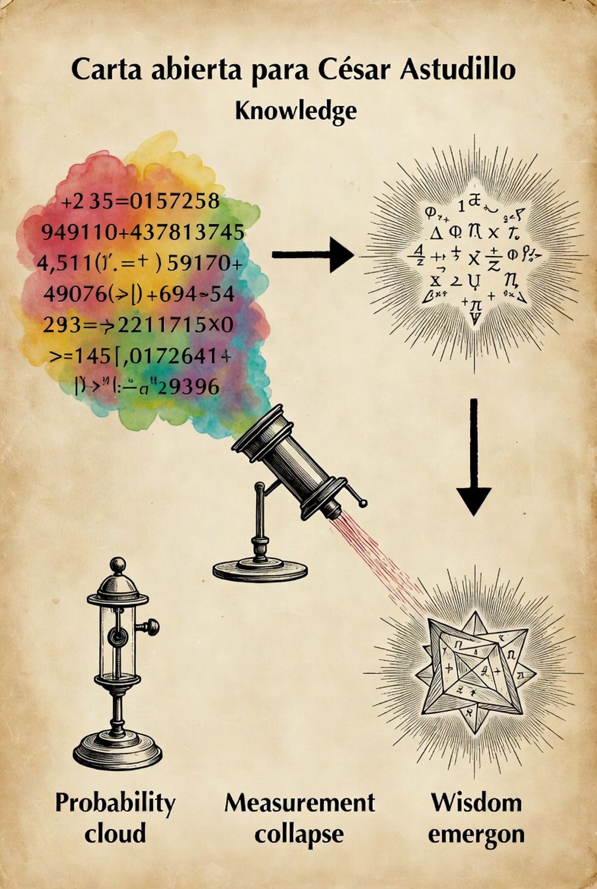 El concepto central del colapso del conocimiento en forma de infografía