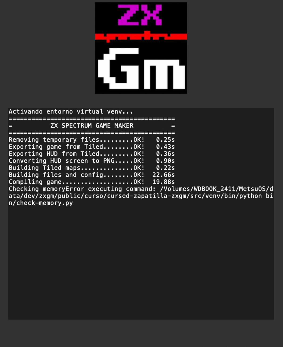 He llenado la memoria antes de crear el juego