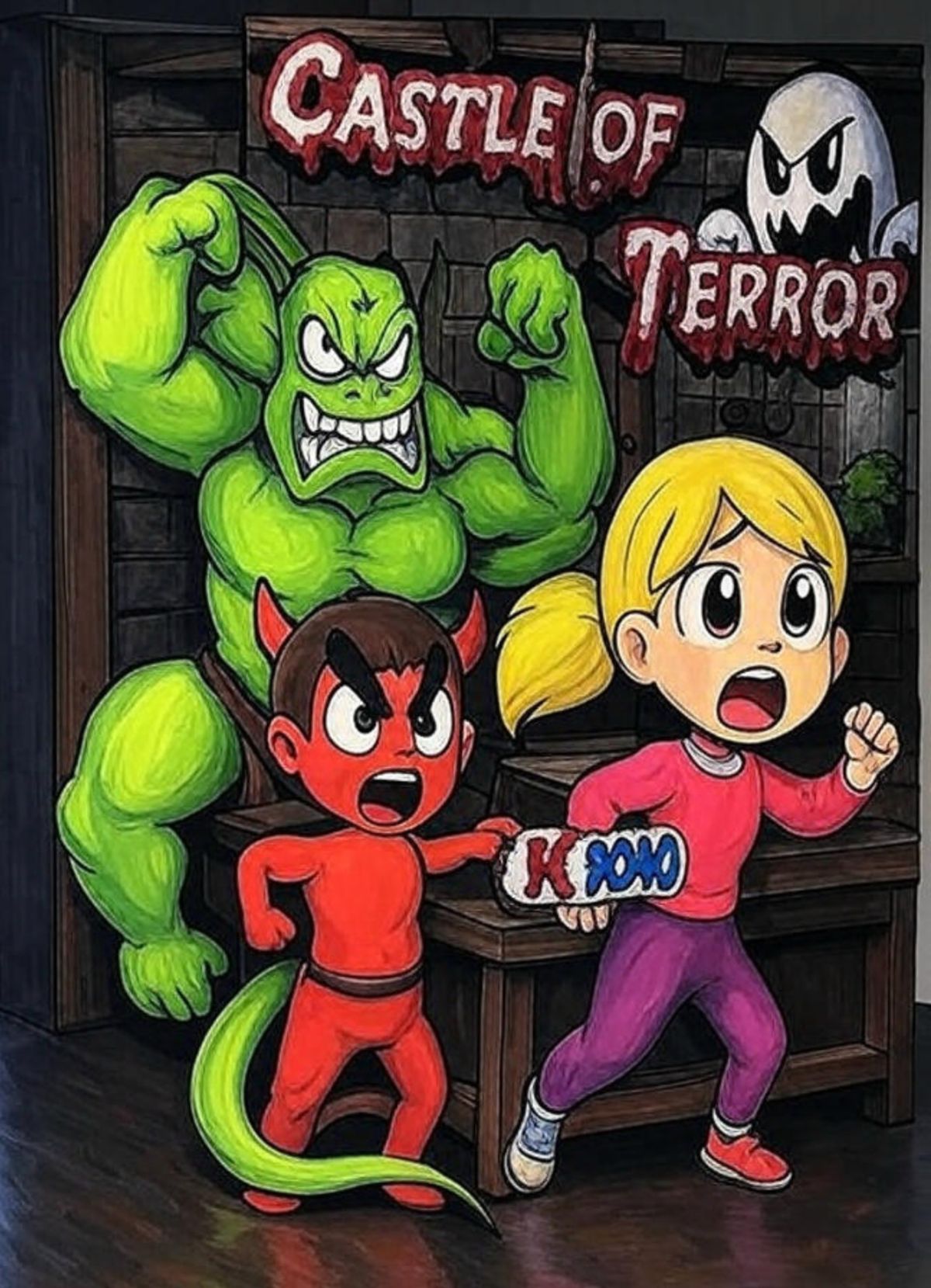 Reinterpretación libre de la portada del juego