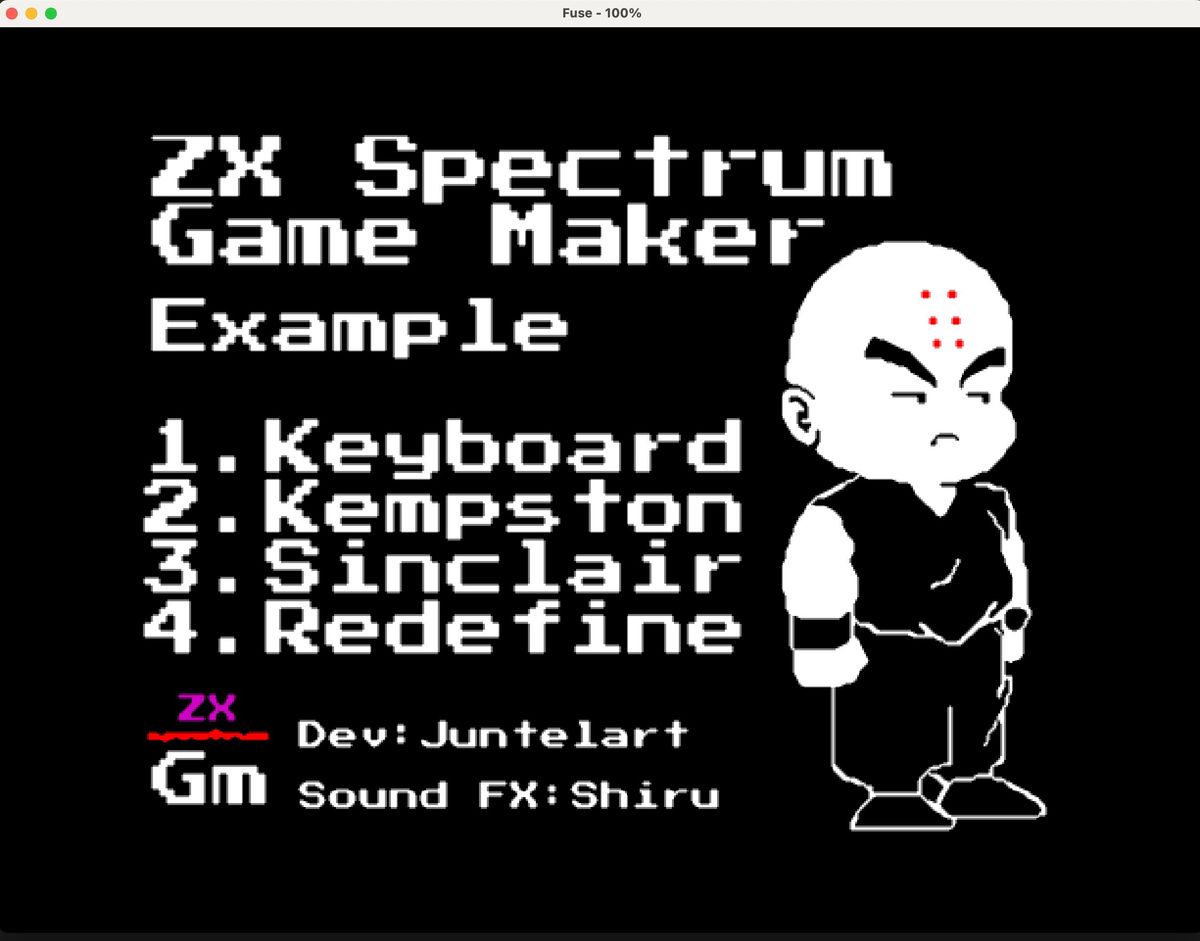 Pantalla del juego de ejemplo