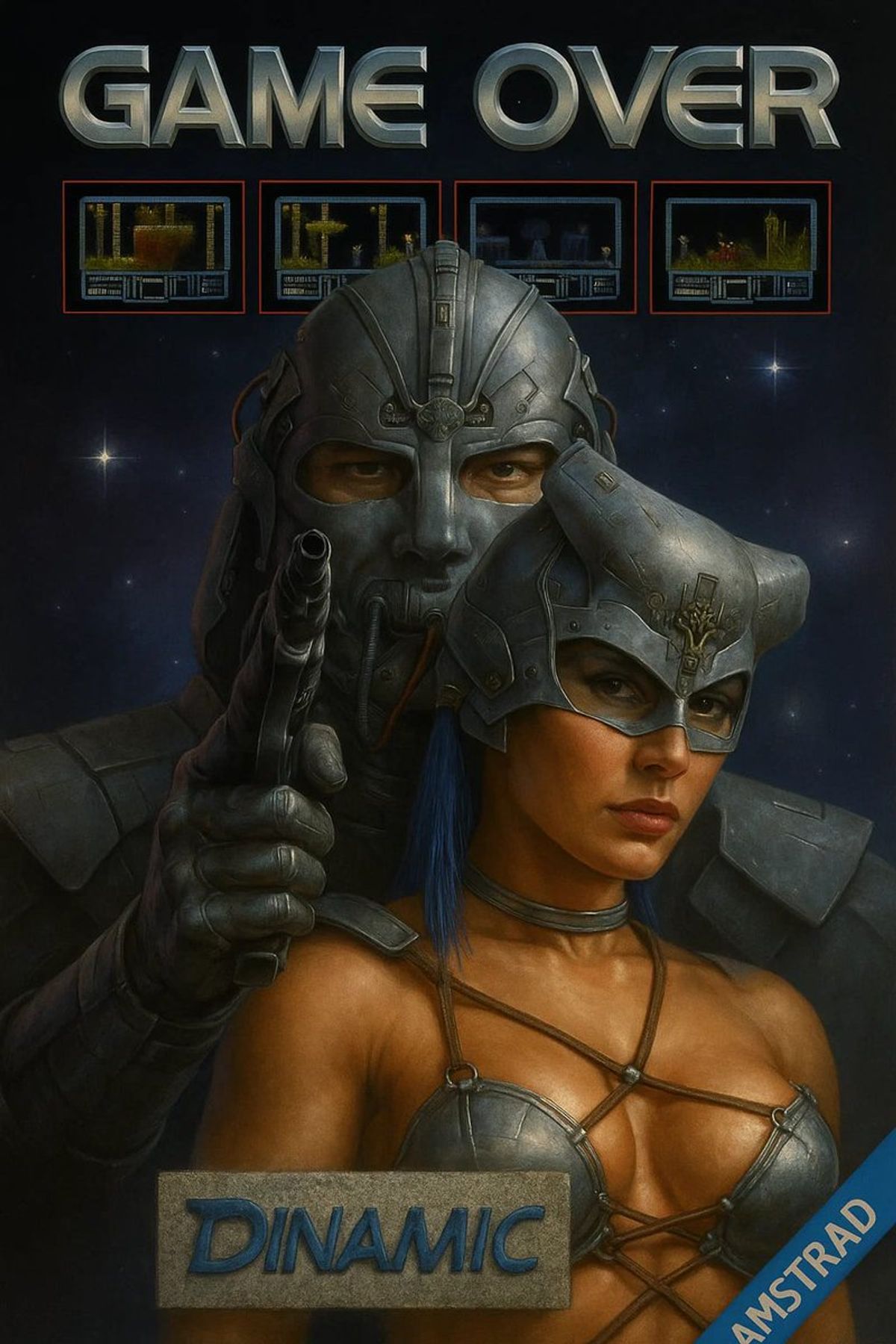 Reinterpretación de la portada del Mitico Game Over