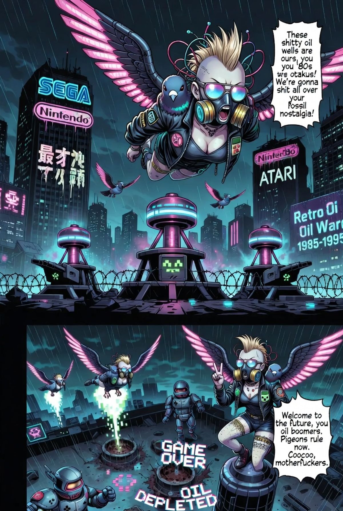 Los pozos de petroleo del retro