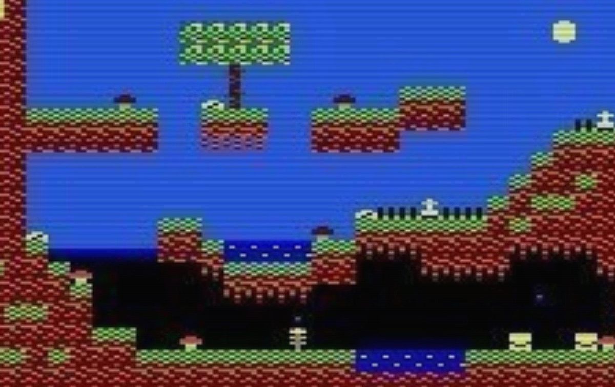 Mockup de una pantalla de JBA en Amstrad CPC