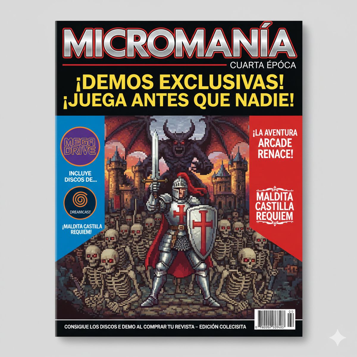 Portada FICTICIA anunciando las demos