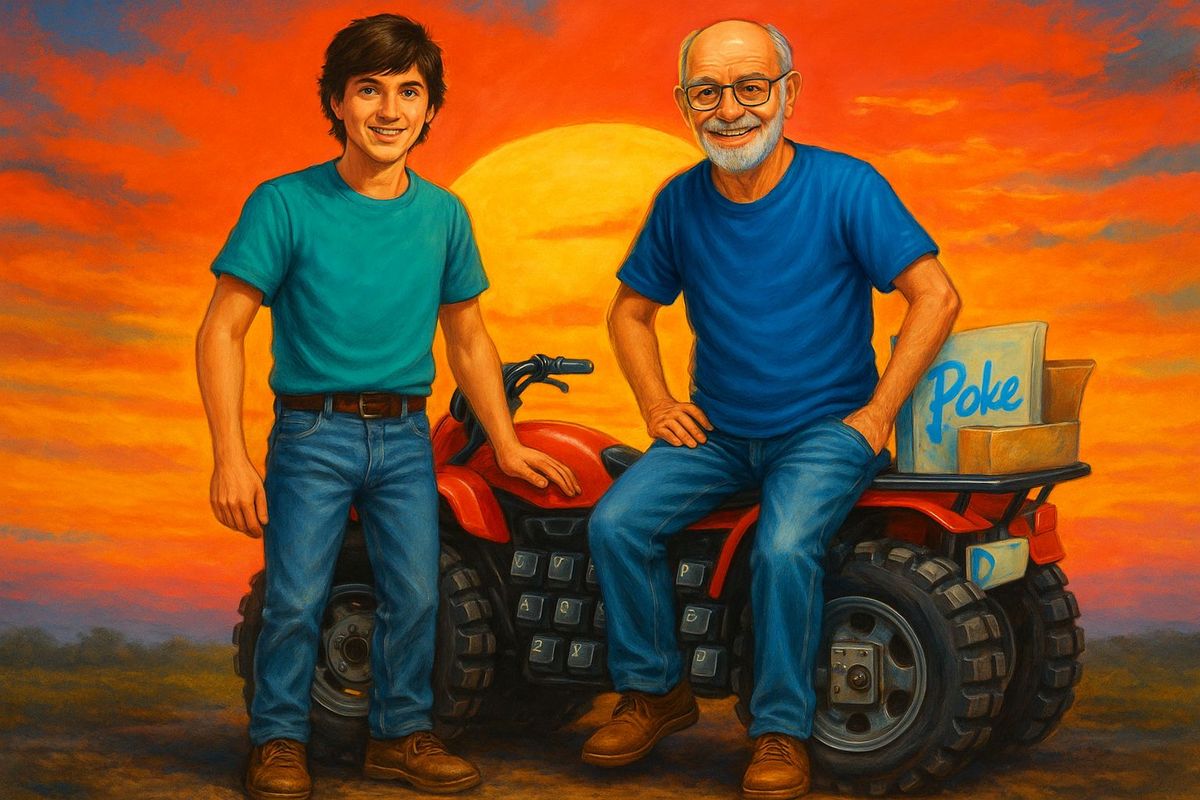 Ambos, el yo del pasado y del presente, juntos disfrutando de la aficion