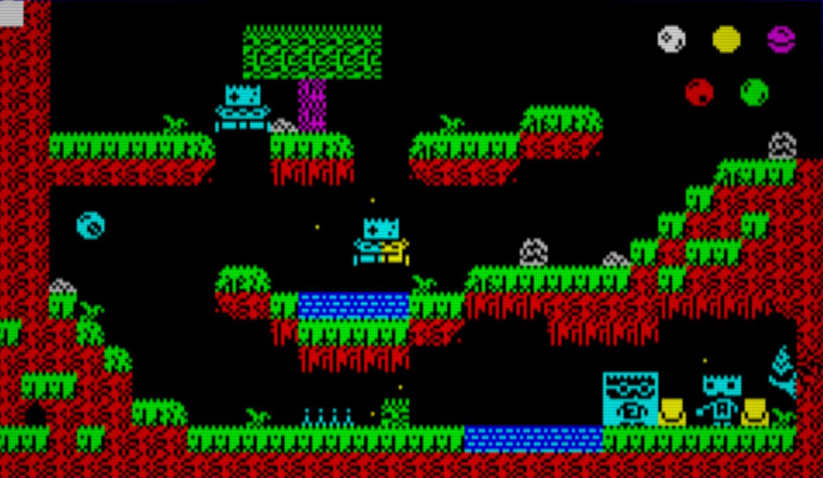 Pantalla de la opcion Sprite Positions de AGD en la pantalla inicial de Javis Big Adventure