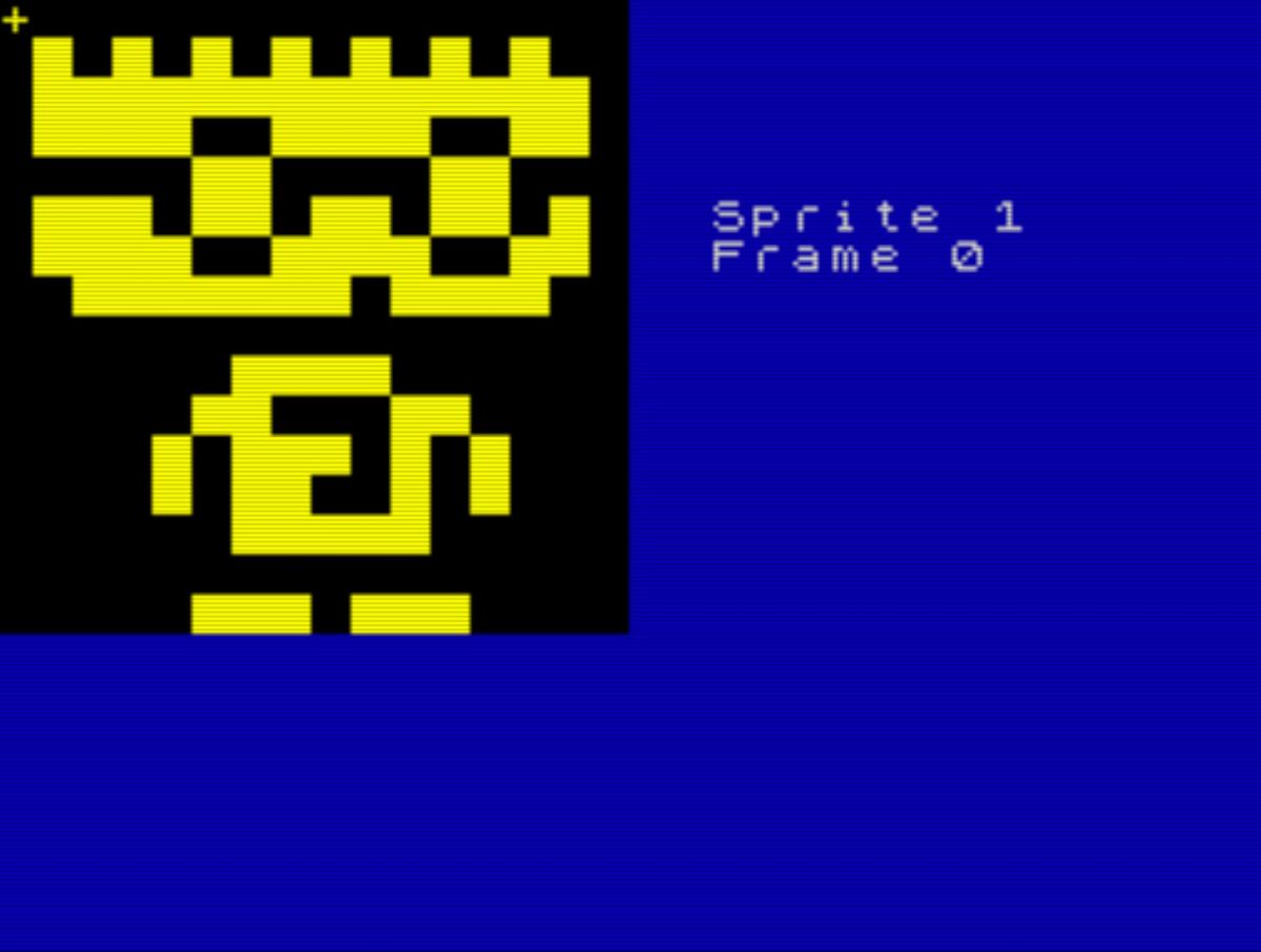 Nuestro prota de JBA en el editor de sprites